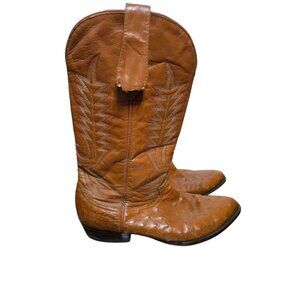 Vintage Botas Calibre Light Brown Cowboy Boots